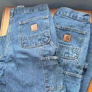 Carhartt Relaxed Fit Classic Blue Denim Jeans (2 pair) 30x30